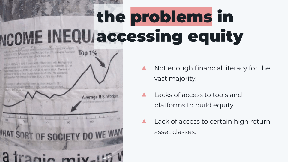 the problems in accessing equity