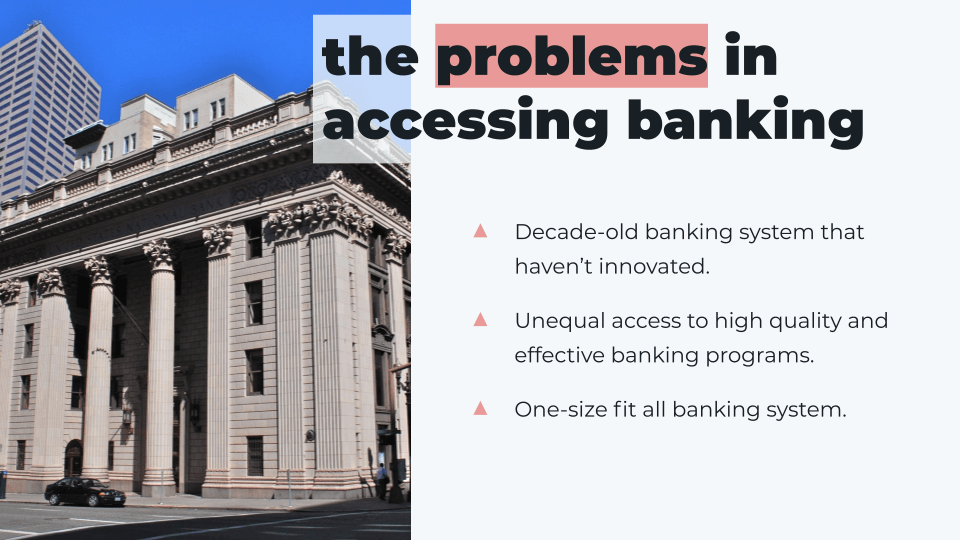 the problems in accessing banking
